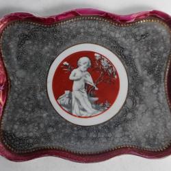 Vide poche porcelaine émaillée Enfant musicien
