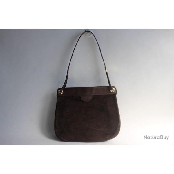 Christian DIOR Sac  main daim marron vintage