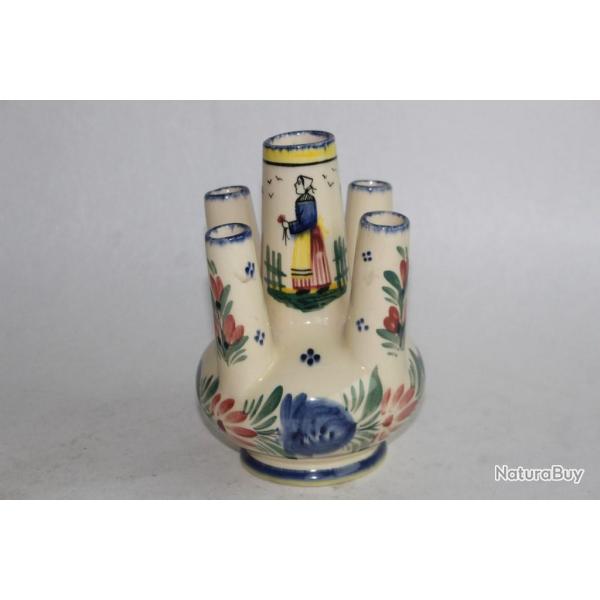 Vase pique fleurs cramique HB Henriot Quimper