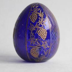 OEuf verre gravé St Petersburg Russie style Fabergé