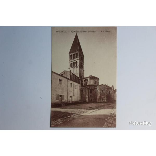 Carte postale ancienne Sane-et-Loire Tournus glise St-Philibert Abside