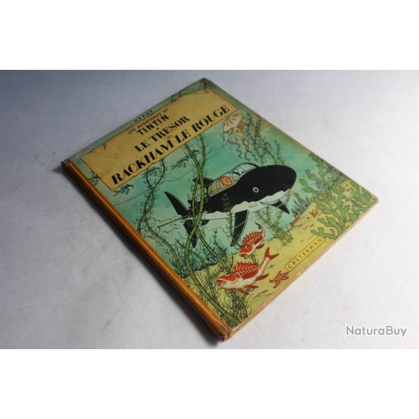 BD TINTIN Le trsor de Rackham le Rouge B29 1960