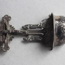 Ancien bénitier argent massif allemand