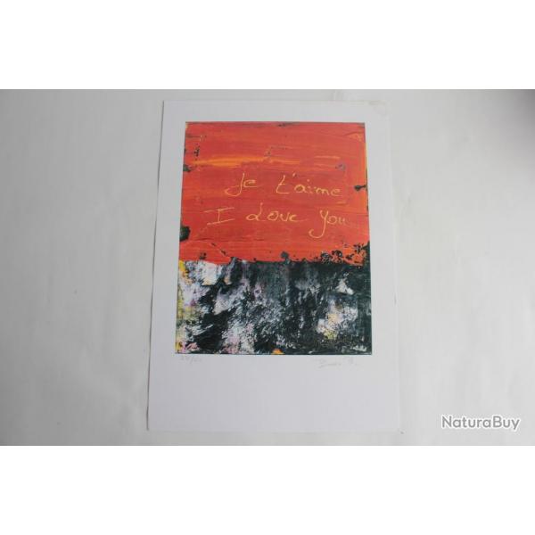 Srigraphie originale Philippe BUSSA Je t'aime - I love you n 231/250