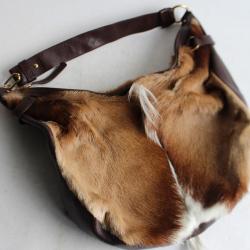 SALVATORE FERRAGAMO Sac à main cuir poils poulain