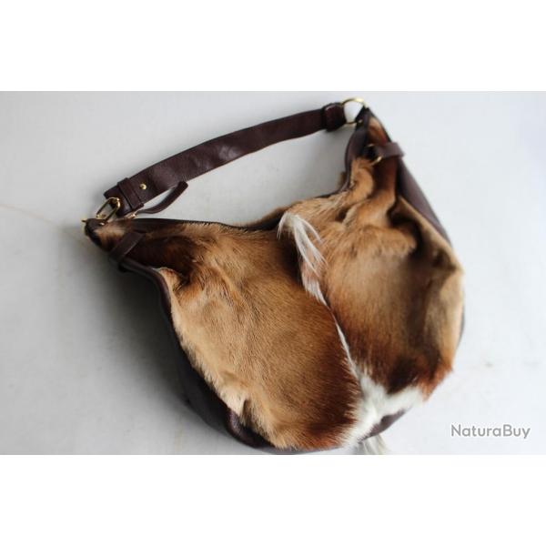 SALVATORE FERRAGAMO Sac  main cuir poils poulain