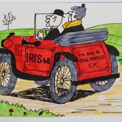 Carte postale QSL Radio Amateur Suisse Iris 68