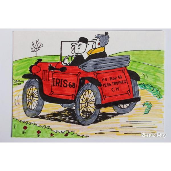 Carte postale QSL Radio Amateur Suisse Iris 68