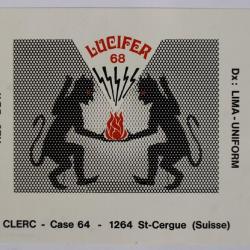 Carte postale QSL Radio Amateur Suisse Lucifer 68