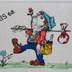 Carte postale QSL Radio Amateur Suisse Iris 68