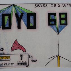 Carte postale QSL Radio Amateur Suisse Koyo 68