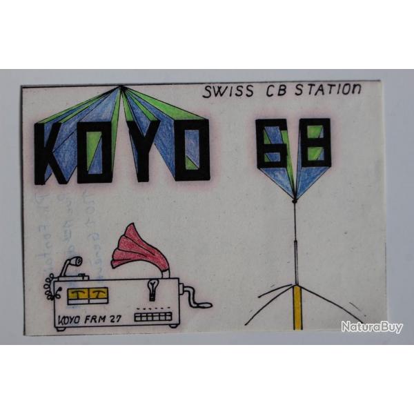 Carte postale QSL Radio Amateur Suisse Koyo 68