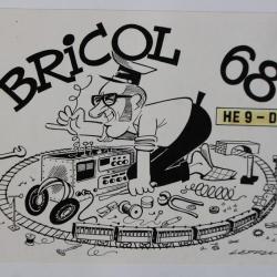Carte postale QSL Radio Amateur Suisse Bricol 68