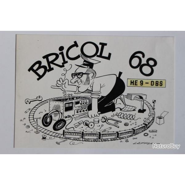 Carte postale QSL Radio Amateur Suisse Bricol 68