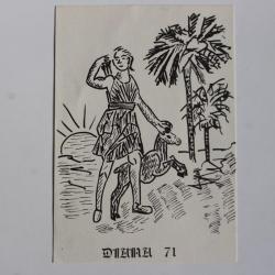 Carte postale QSL Radio Amateur Suisse Diana 71