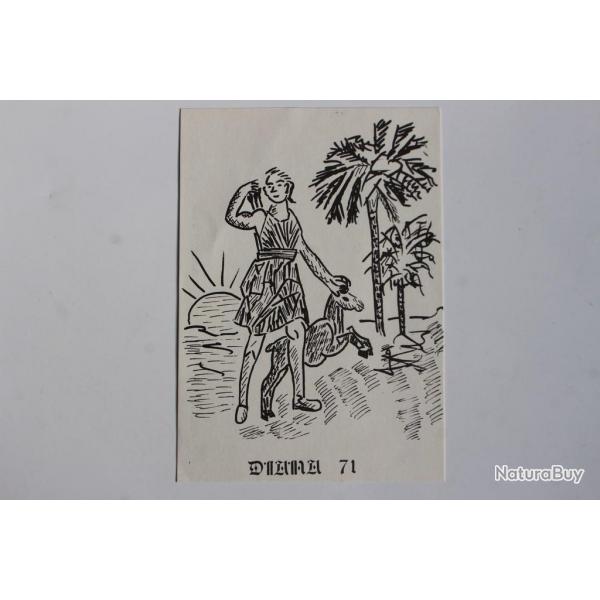 Carte postale QSL Radio Amateur Suisse Diana 71