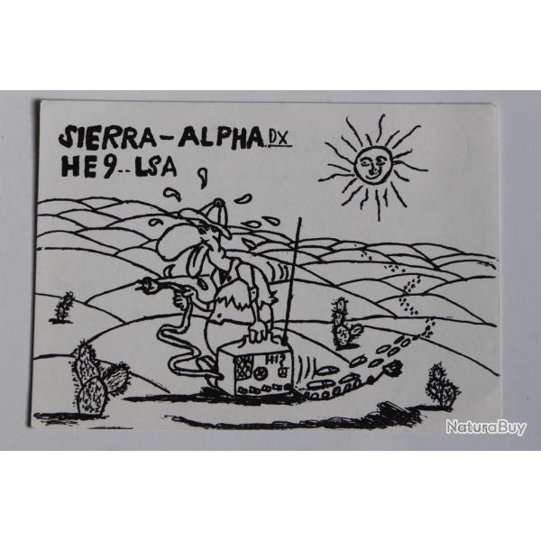 Carte postale QSL Radio Amateur Suisse Sierra-Alpha Saga 69