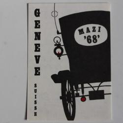 Carte postale QSL Radio Amateur Suisse Mazi 68 Genève