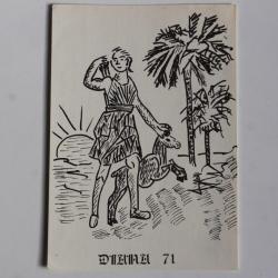 Carte postale QSL Radio Amateur Suisse Diana 71