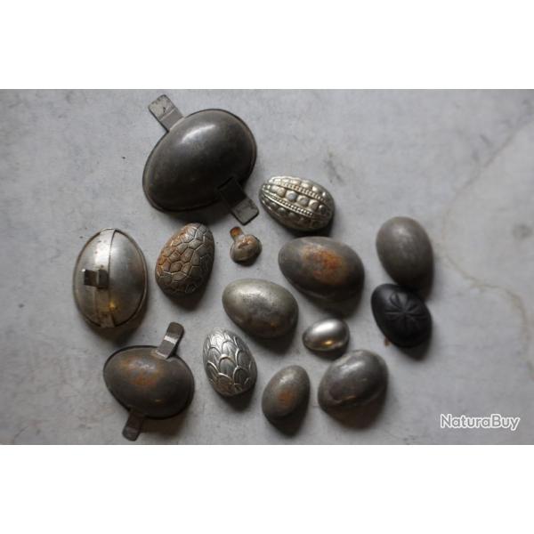 Anciens moules OEufs chocolat ptisserie cuisine