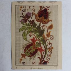 Carton tapisserie de Berlin Heinrich Kuehn XIXe siècle broderie couture