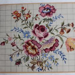 Carton tapisserie de Berlin XIXe siècle broderie couture