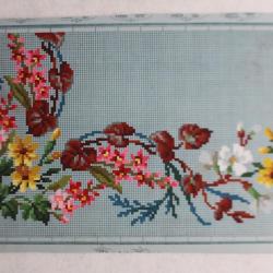 Carton tapisserie de Berlin Heinrich Kuehn XIXe siècle broderie couture