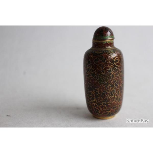 Ancien flacon a tabac maux cloisonns Chine