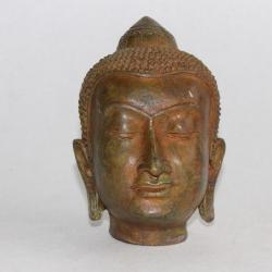 Ancienne Tête de Bouddha bronze Asie