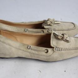 TOD'S mocassins daim beige chaussure femme T35