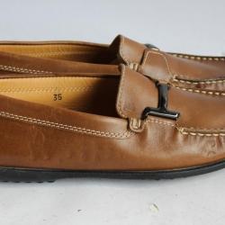 TOD'S mocassins cuir marron chaussures femme T35