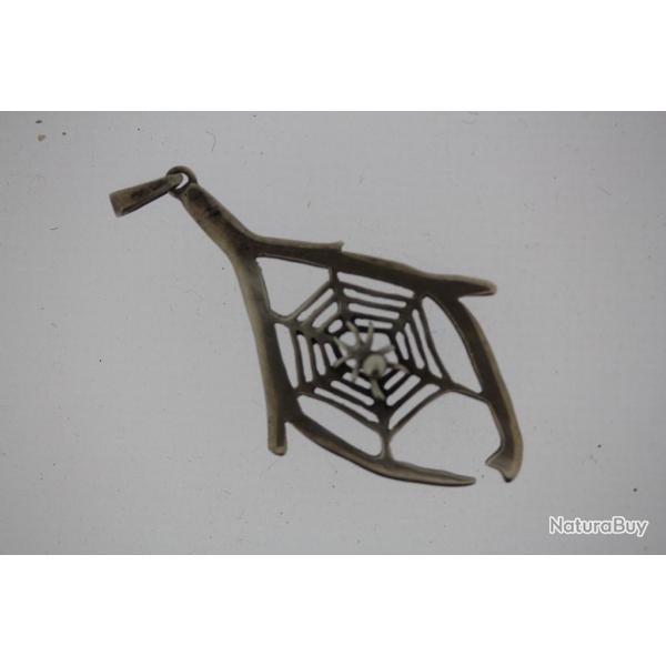 Bijoux pendentif argent toile araigne