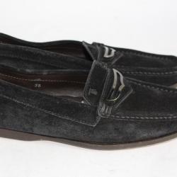 TOD'S mocassins daim noir chaussure femme T35