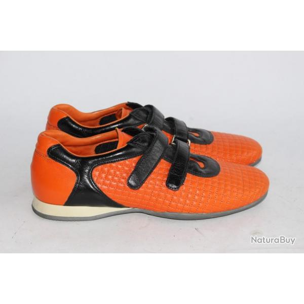 PRADA Baskets Chaussures  scratch noir orange T35