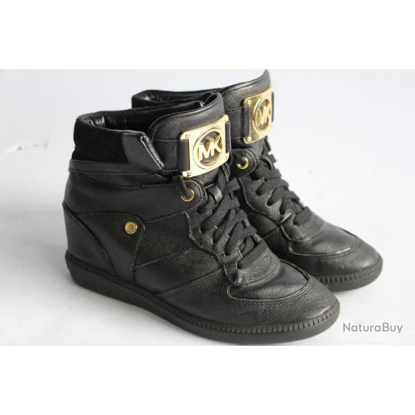 MICHAEL KORS Baskets talons compenss Nikko High Top Chaussures T37