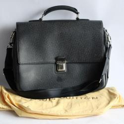 LOUIS VUITTON Vasili Sac serviette cartable cuir homme