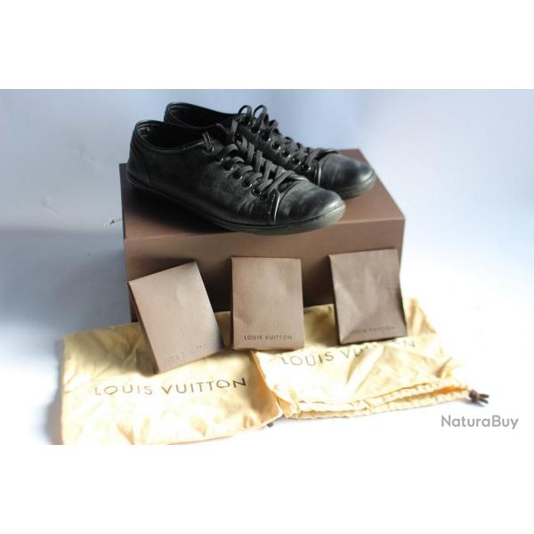 LOUIS VUITTON Sneaker Offshore cuir damier noir chaussures homme T9