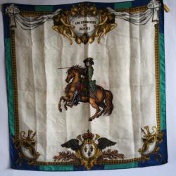 Foulard soie Les exercices de Mars 1662