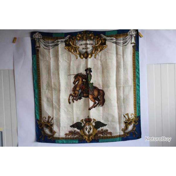 Foulard soie Les exercices de Mars 1662