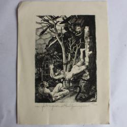 Eau forte originale Paul Guimezanès (1916-2001)