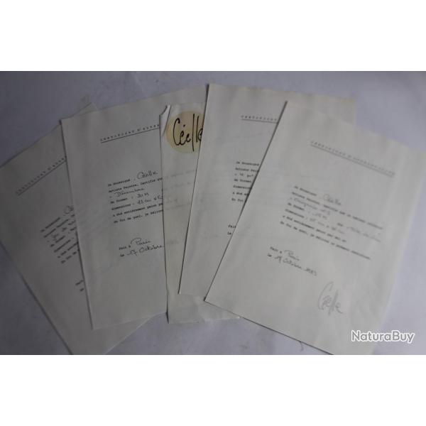 Factures et certificats Tableaux Celle Colette Lajonie artiste peintre