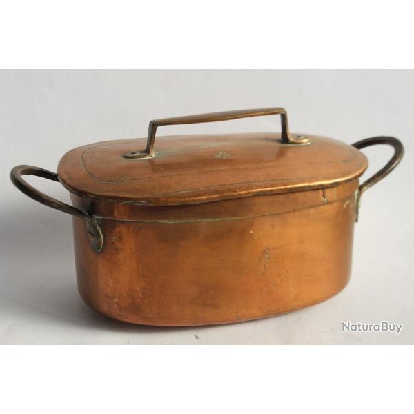Ancienne daubire en cuivre casserole cuisine