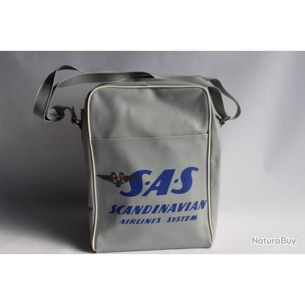 Scandinavian Airlines System Sac bandoulire compagnie arienne vintage