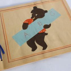 Cahier écolier abécédaire de fin d'année Noël 1949