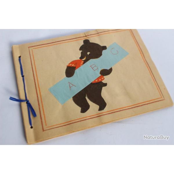 Cahier colier abcdaire de fin d'anne Nol 1949