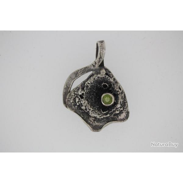 Bijoux pendentif design d'artiste argent pridot