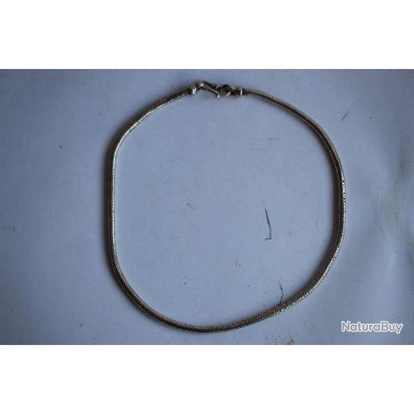 Ancien collier chane argent tress bijoux