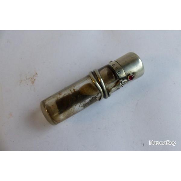 Flacon  sel cristal argent Anglais serpent
