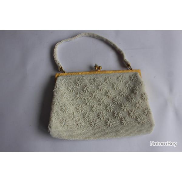 Sac de soire en perl de verre 1940/50