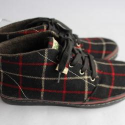 SIMPLE eco sneaks chaussures homme vintage à carreaux T43